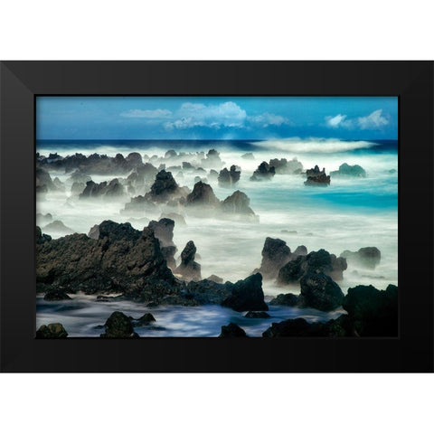 On the Rocks Black Modern Wood Framed Art Print by Frates, Dennis
