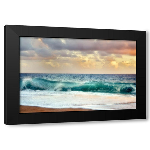For Teal Black Modern Wood Framed Art Print by Frates, Dennis