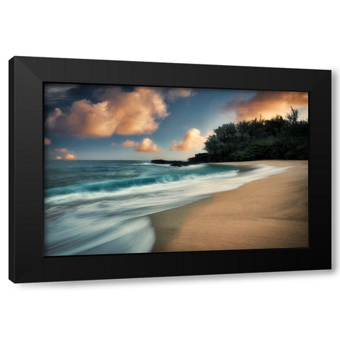 Tide Black Modern Wood Framed Art Print with Double Matting by Frates, Dennis