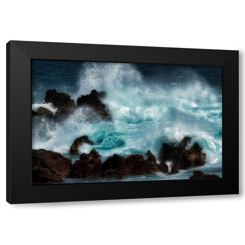 Crasher II Black Modern Wood Framed Art Print by Frates, Dennis