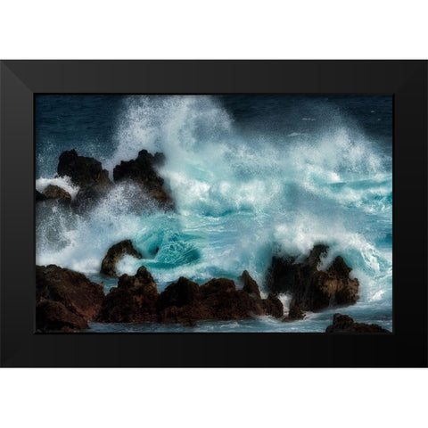 Crasher II Black Modern Wood Framed Art Print by Frates, Dennis