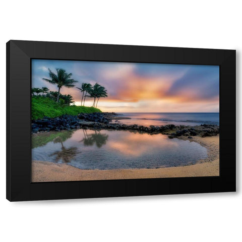 Sunset Cove II Black Modern Wood Framed Art Print by Frates, Dennis
