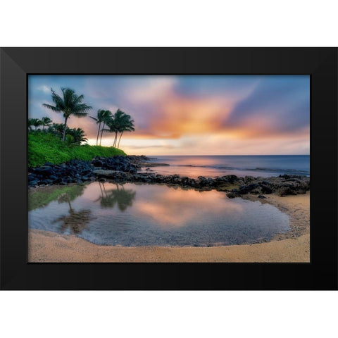 Sunset Cove II Black Modern Wood Framed Art Print by Frates, Dennis