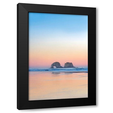 Soft Sunset Black Modern Wood Framed Art Print with Double Matting by Frates, Dennis