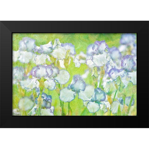 Lime Floral Black Modern Wood Framed Art Print by Frates, Dennis