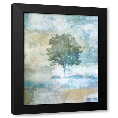 Tree Abstract I Black Modern Wood Framed Art Print with Double Matting by JMB Designs