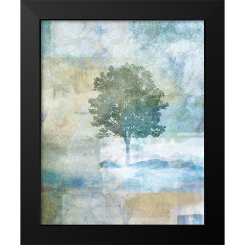 Tree Abstract I Black Modern Wood Framed Art Print by JMB Designs
