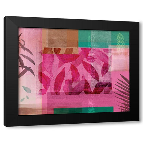 Botanical Collage III Black Modern Wood Framed Art Print by JMB Designs