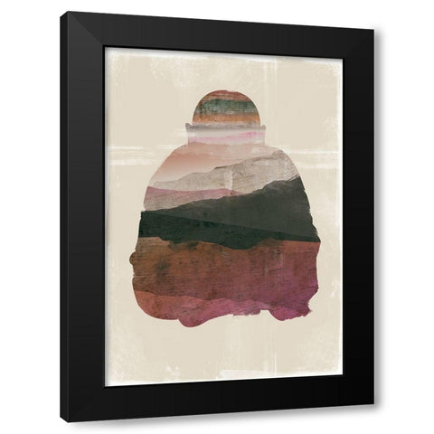 Buddha Black Modern Wood Framed Art Print by JMB Designs