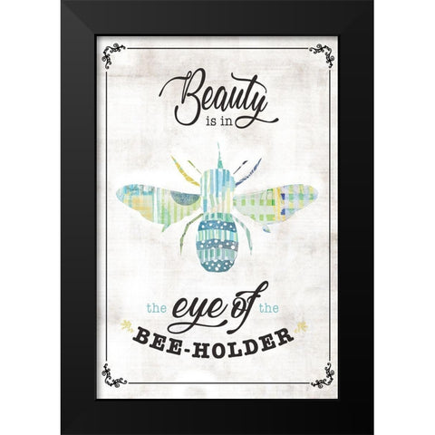 Bee-Holder Black Modern Wood Framed Art Print by JMB Designs