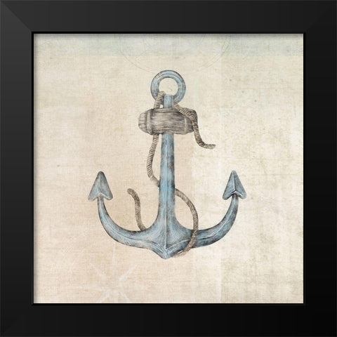 Anchor Black Modern Wood Framed Art Print by JMB Designs