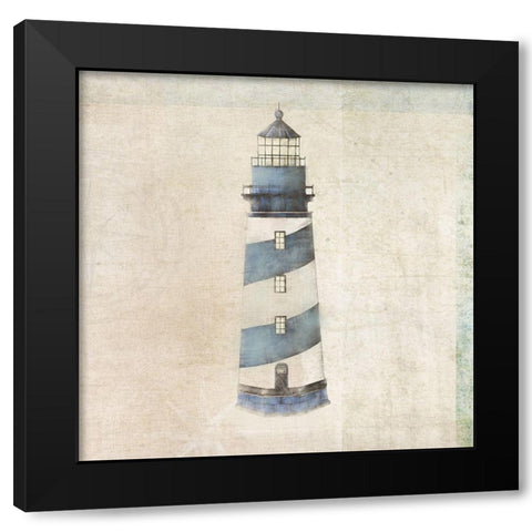 Lighthouse Black Modern Wood Framed Art Print by JMB Designs