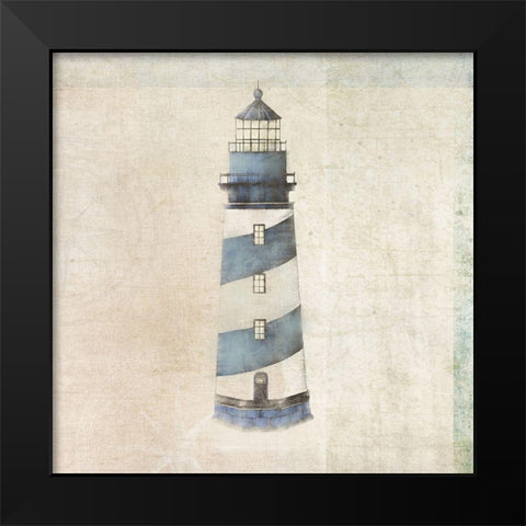 Lighthouse Black Modern Wood Framed Art Print by JMB Designs