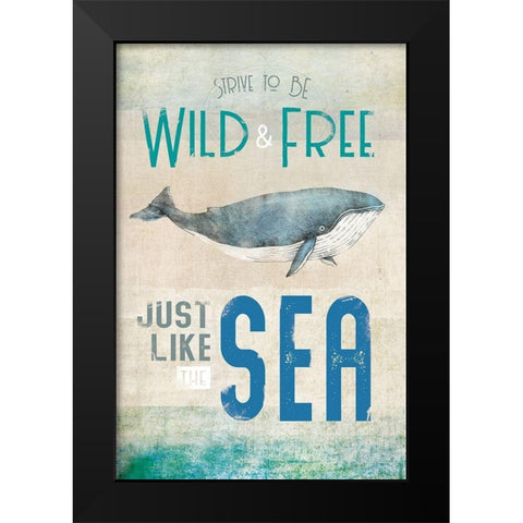 Wild and Free Black Modern Wood Framed Art Print by JMB Designs