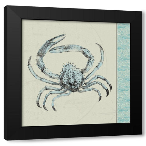 Crab Black Modern Wood Framed Art Print with Double Matting by JMB Designs