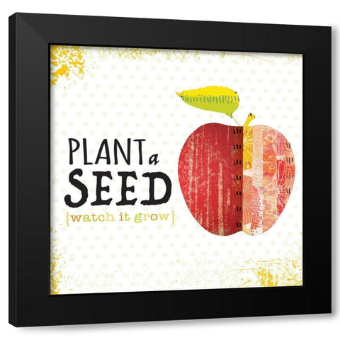 Plant a Seed Black Modern Wood Framed Art Print with Double Matting by JMB Designs