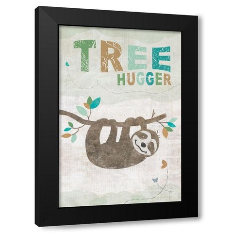 Tree Hugger Black Modern Wood Framed Art Print by JMB Designs