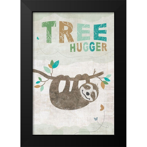 Tree Hugger Black Modern Wood Framed Art Print by JMB Designs