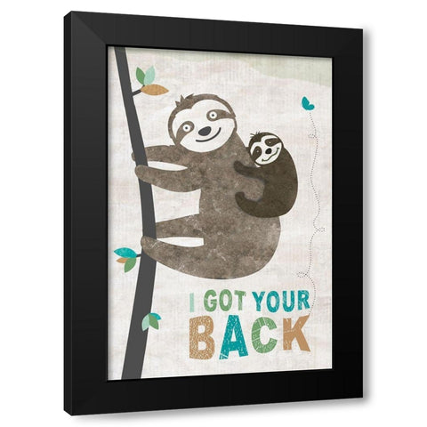 I Got Your Back Black Modern Wood Framed Art Print by JMB Designs