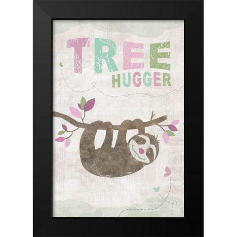 Tree Hugger Black Modern Wood Framed Art Print by JMB Designs