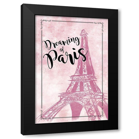 Dreaming of Paris Black Modern Wood Framed Art Print by JMB Designs