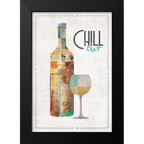 Chill Out Black Modern Wood Framed Art Print by JMB Designs