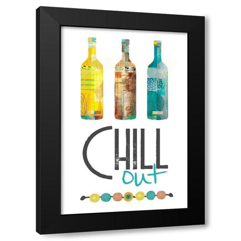 Chill Out Black Modern Wood Framed Art Print by JMB Designs
