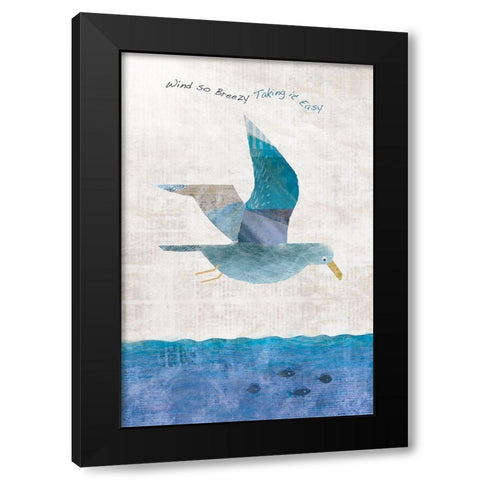 Take It Easy Black Modern Wood Framed Art Print by JMB Designs