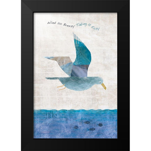 Take It Easy Black Modern Wood Framed Art Print by JMB Designs