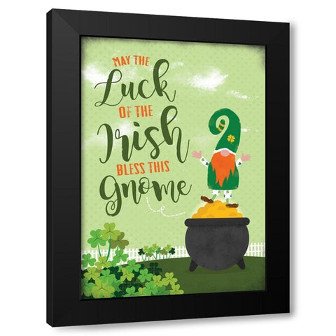 Luck of the Irish Black Modern Wood Framed Art Print with Double Matting by JMB Designs