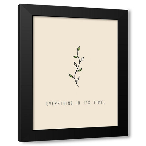 Everything in Its Time Black Modern Wood Framed Art Print by JMB Designs