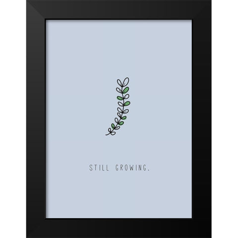Still Growing Black Modern Wood Framed Art Print by JMB Designs