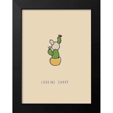 Looking Sharp Black Modern Wood Framed Art Print by JMB Designs