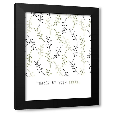 Amazed by Your Grace Black Modern Wood Framed Art Print with Double Matting by JMB Designs