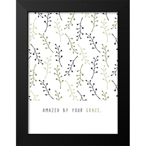 Amazed by Your Grace Black Modern Wood Framed Art Print by JMB Designs