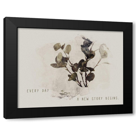 Every Day Black Modern Wood Framed Art Print by JMB Designs