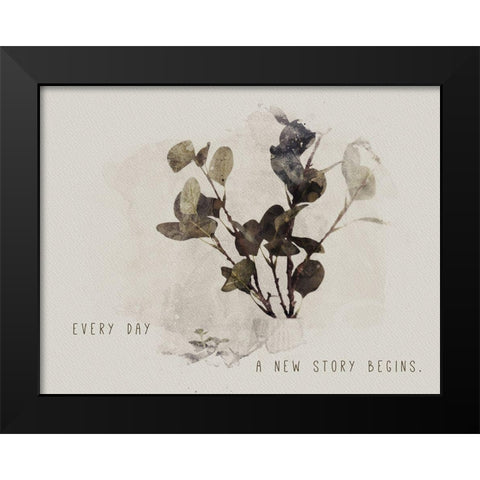 Every Day Black Modern Wood Framed Art Print by JMB Designs