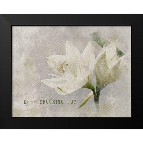 Keep Choosing Joy Black Modern Wood Framed Art Print by JMB Designs