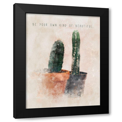 Be Your Own Black Modern Wood Framed Art Print by JMB Designs