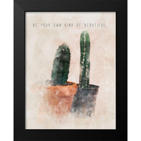 Be Your Own Black Modern Wood Framed Art Print by JMB Designs