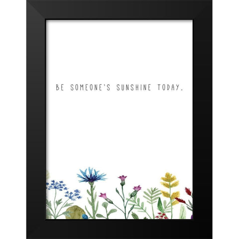 Be Someones Sunshine Black Modern Wood Framed Art Print by JMB Designs
