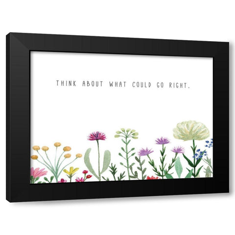 Think About What Could Black Modern Wood Framed Art Print by JMB Designs