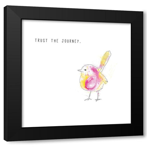 Trust the Journey Black Modern Wood Framed Art Print with Double Matting by JMB Designs