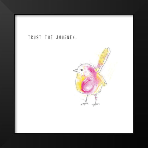 Trust the Journey Black Modern Wood Framed Art Print by JMB Designs