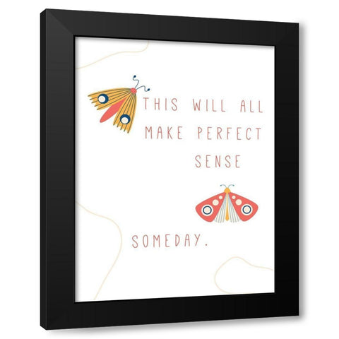 Someday Black Modern Wood Framed Art Print by JMB Designs