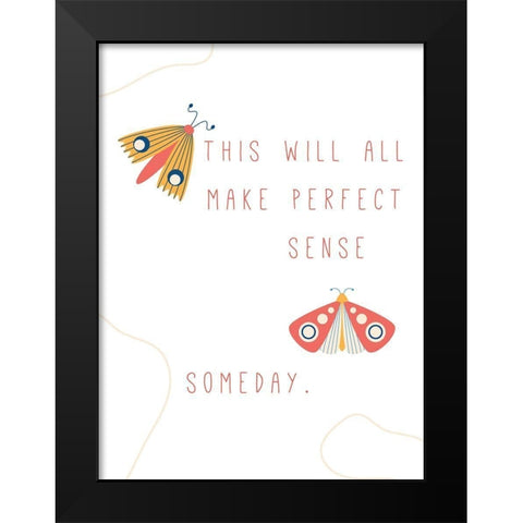 Someday Black Modern Wood Framed Art Print by JMB Designs