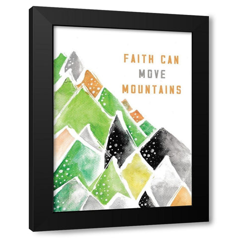 Faith Can Black Modern Wood Framed Art Print by JMB Designs