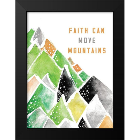 Faith Can Black Modern Wood Framed Art Print by JMB Designs