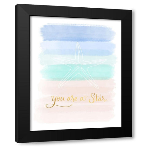 You Are a Star Black Modern Wood Framed Art Print by Batista, Dee