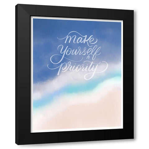 Priority Black Modern Wood Framed Art Print with Double Matting by Batista, Dee
